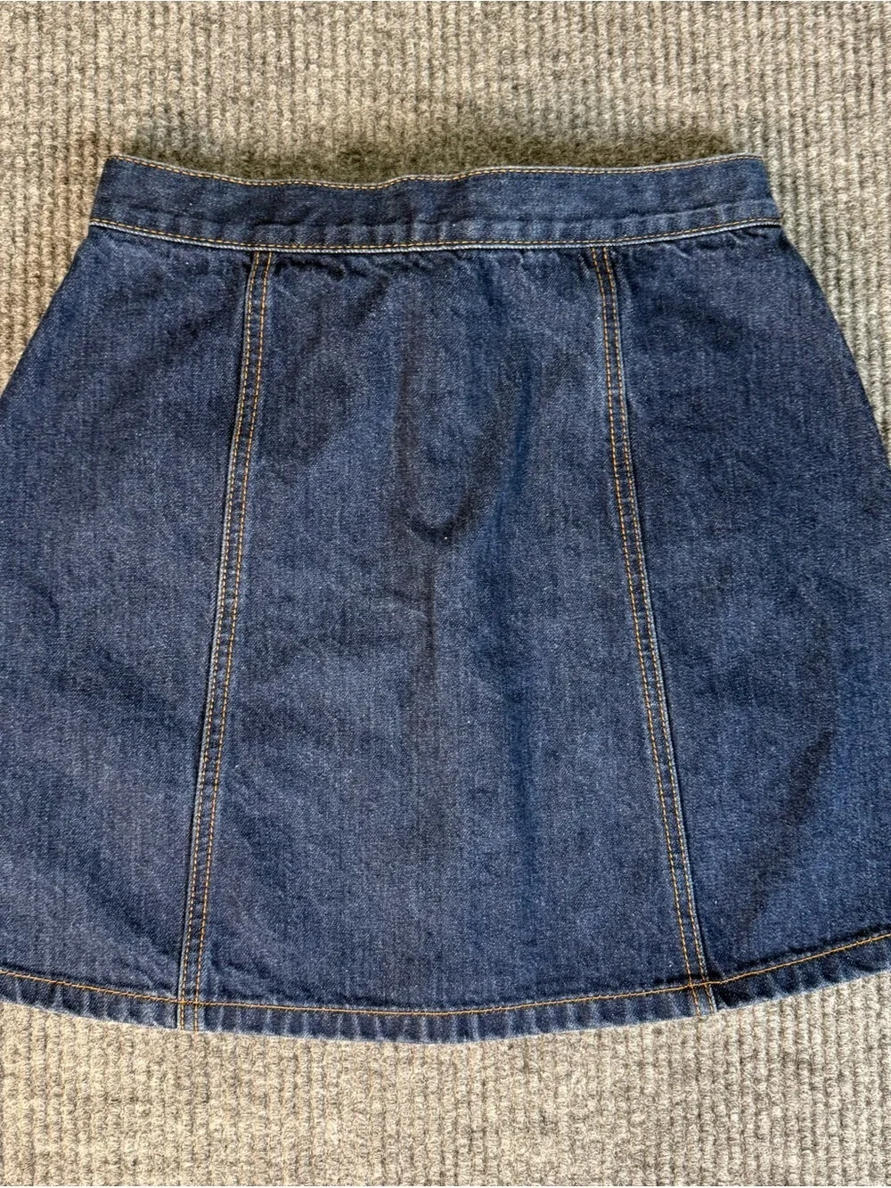 BDG Urban Outfitters Blue Denim A-Line Mini Skirt Women Size S Snap Button Y2k